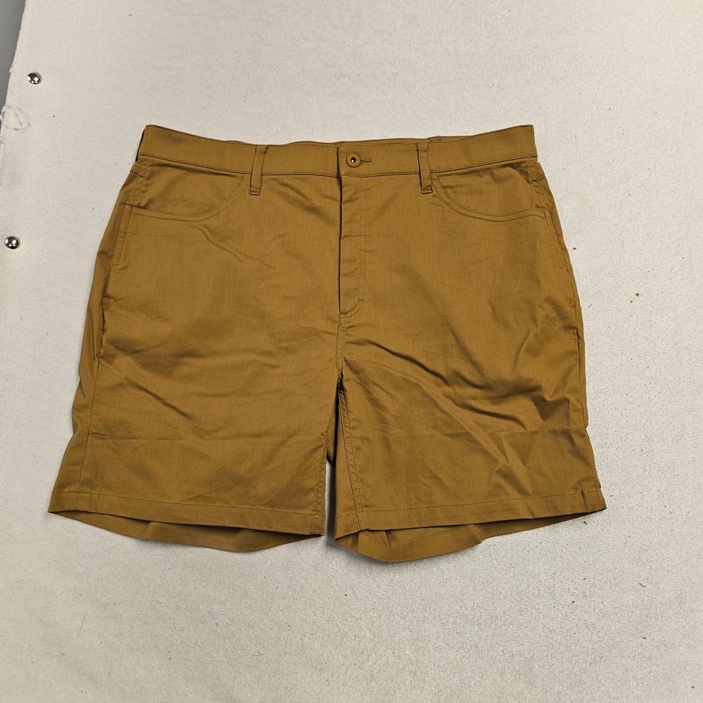 Orvis Mens 5-Pocket Shorts 38 Brown Ochre Cotton Nylon Stretch 28NF 1538 NEW